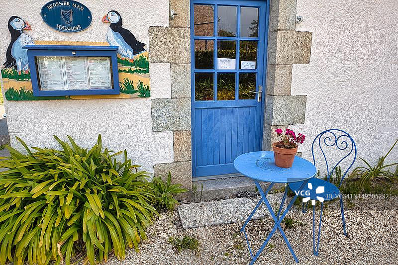 法国布列塔尼科特迪瓦，布雷阿岛上的当地人图片素材