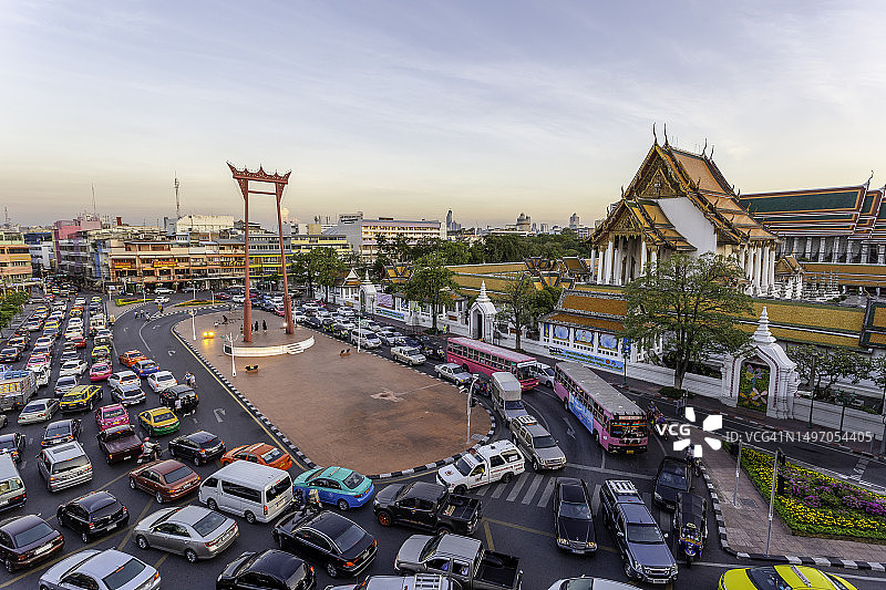 曼谷道路交通拥堵图片素材