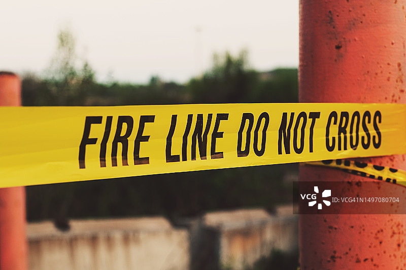消防警戒线图片素材