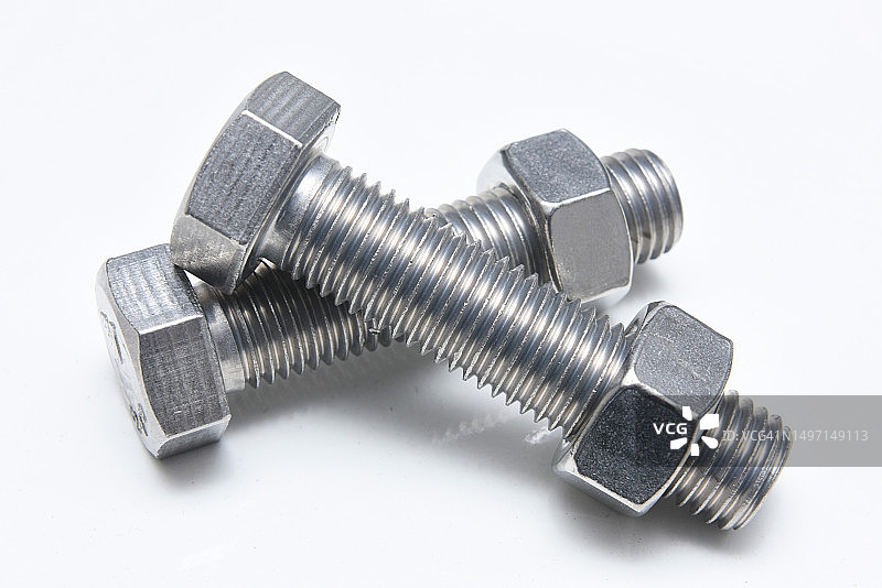 两个螺栓和螺母图片素材