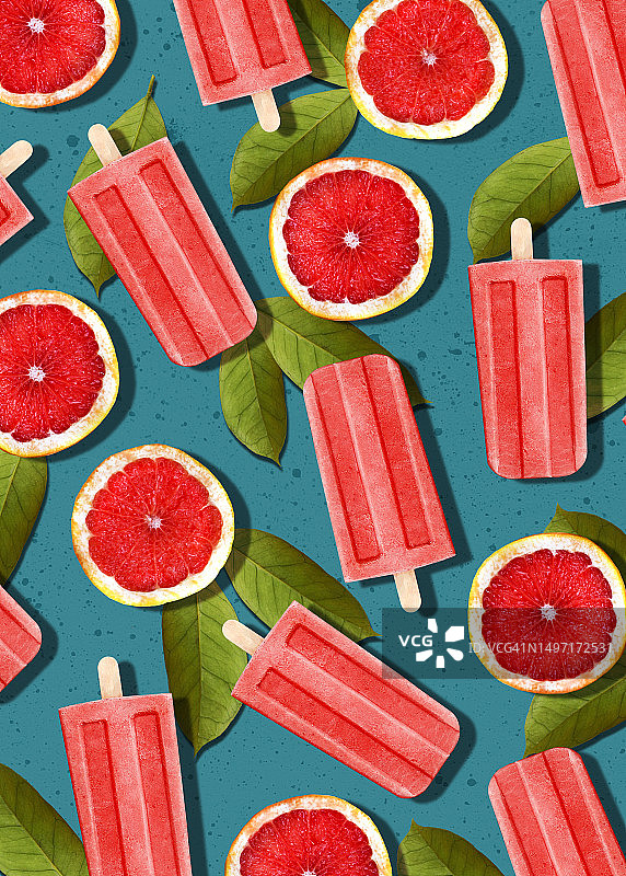 西柚冰棒图片素材