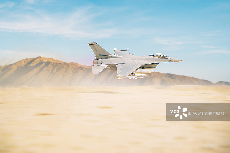 F16战斗机飞行中图片素材