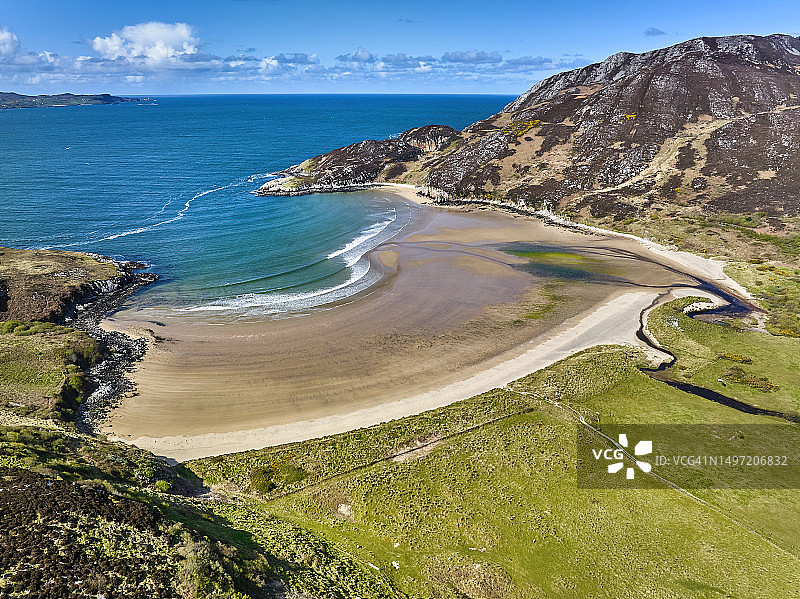 爱尔兰伊尼肖恩半岛的邓里湾海滩图片素材