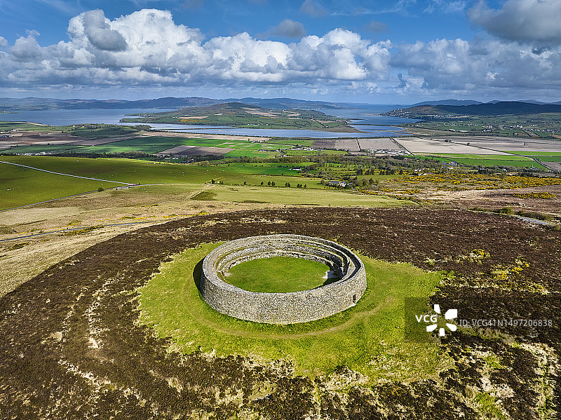 爱尔兰多尼戈尔郡的格里安南·艾莱赫石堡图片素材