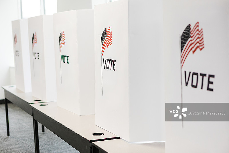 为大选准备的隐私隔板图片素材