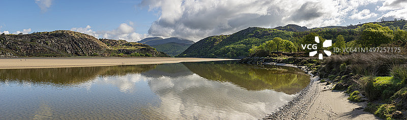 北威尔士德怀里德河的河口图片素材