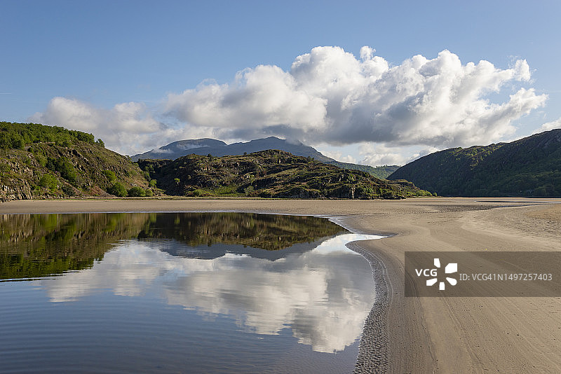 北威尔士德怀里德河的河口图片素材