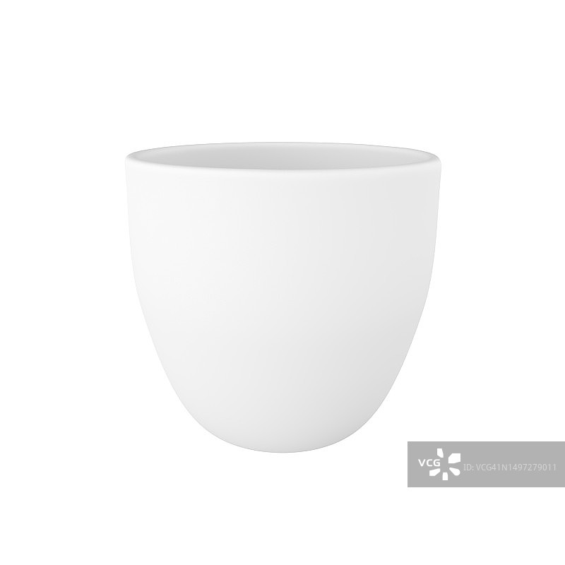 逼真白色杯子图标3D模型图片素材