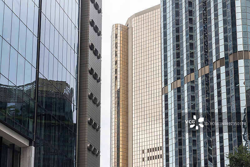 城市建筑物的局部视图图片素材