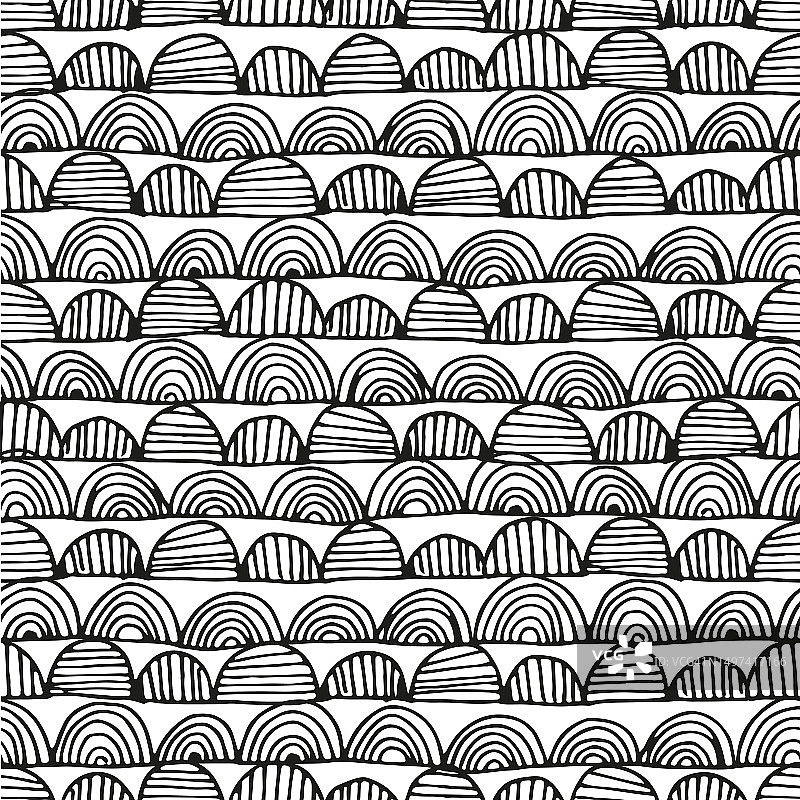 无缝抽象手绘图案图片素材