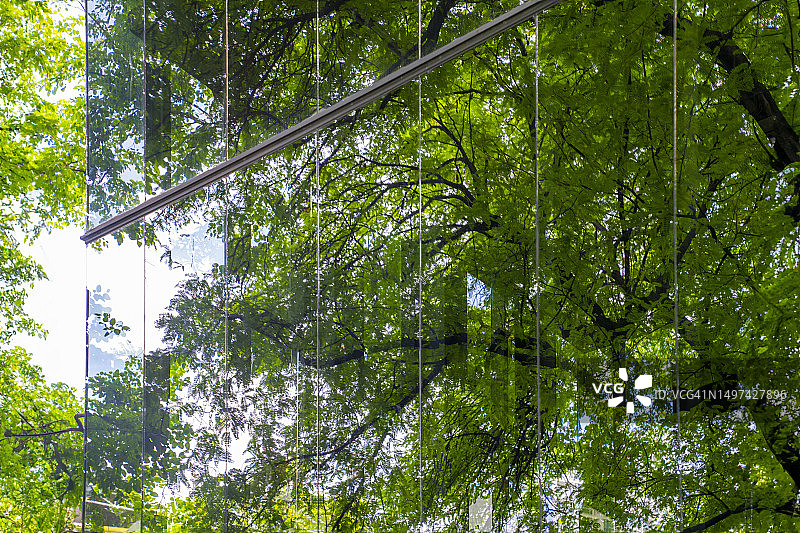 现代办公楼的玻璃门图片素材