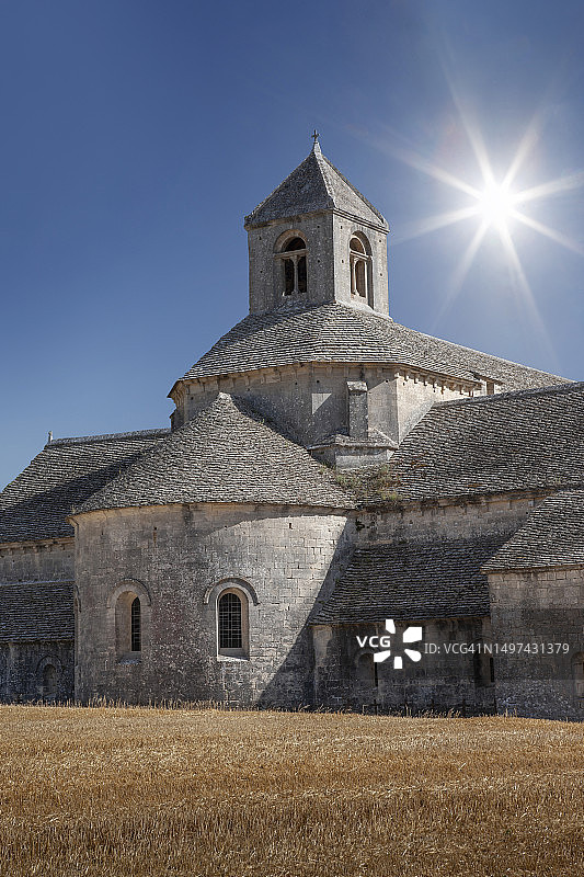 玉米地中的教堂图片素材