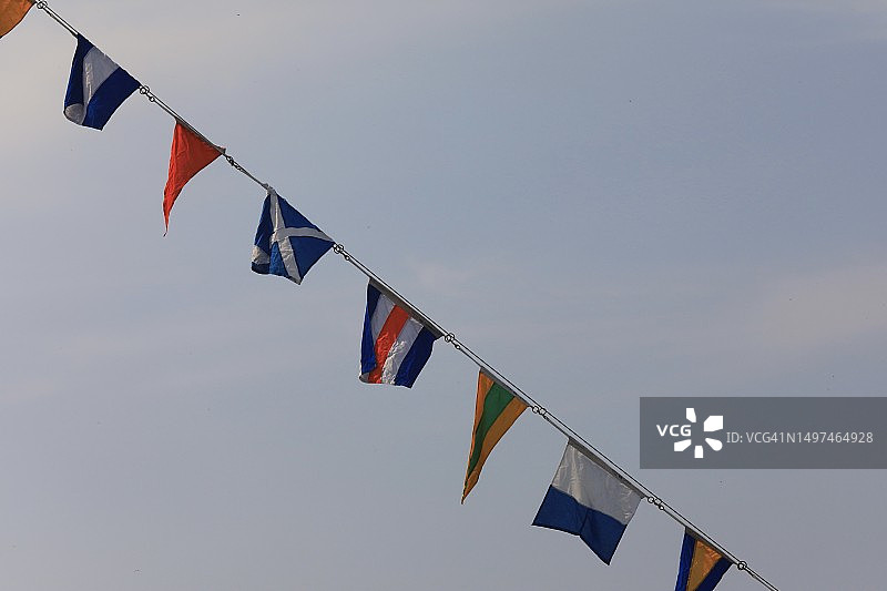 船桅用海军信号旗图片素材