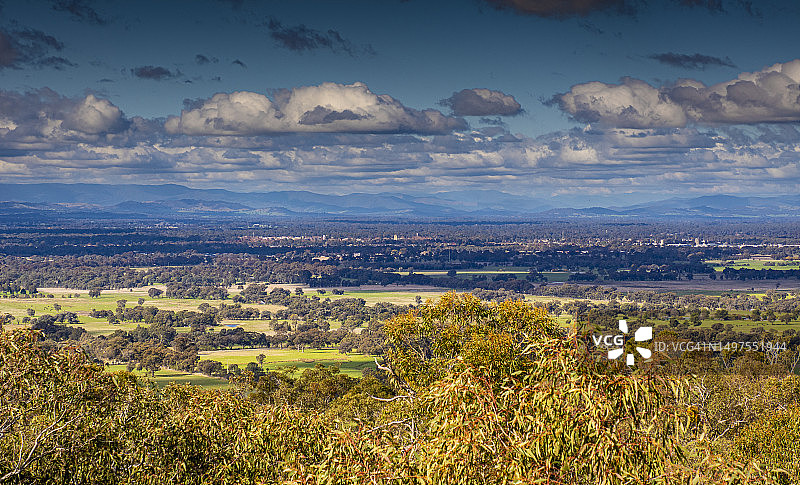 澳大利亚维多利亚州Warby Ovens国家公园的旺加拉塔秋景图片素材