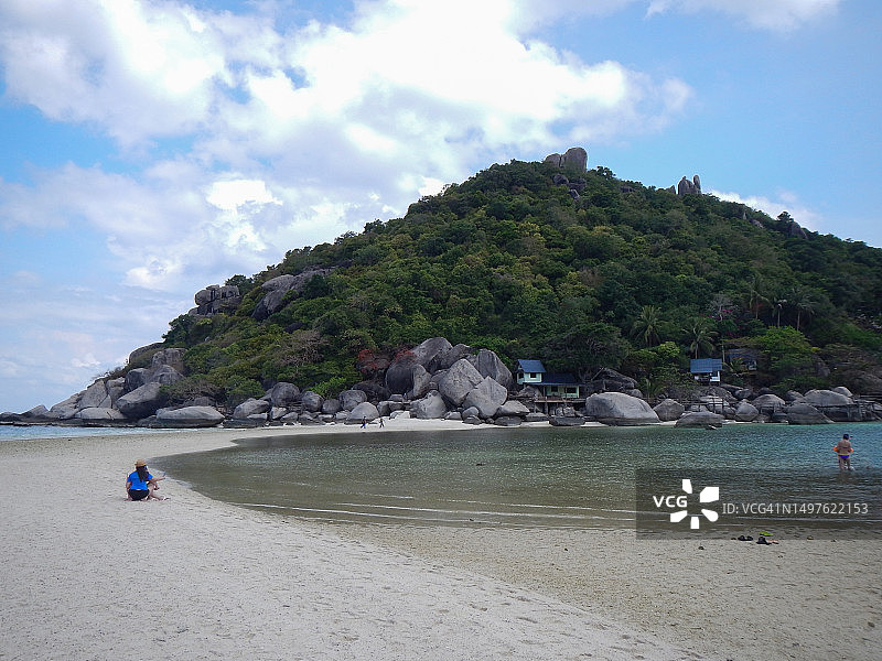 苏梅岛附近的阁南园岛海滩图片素材