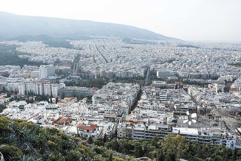 从利卡维多斯山看雅典图片素材