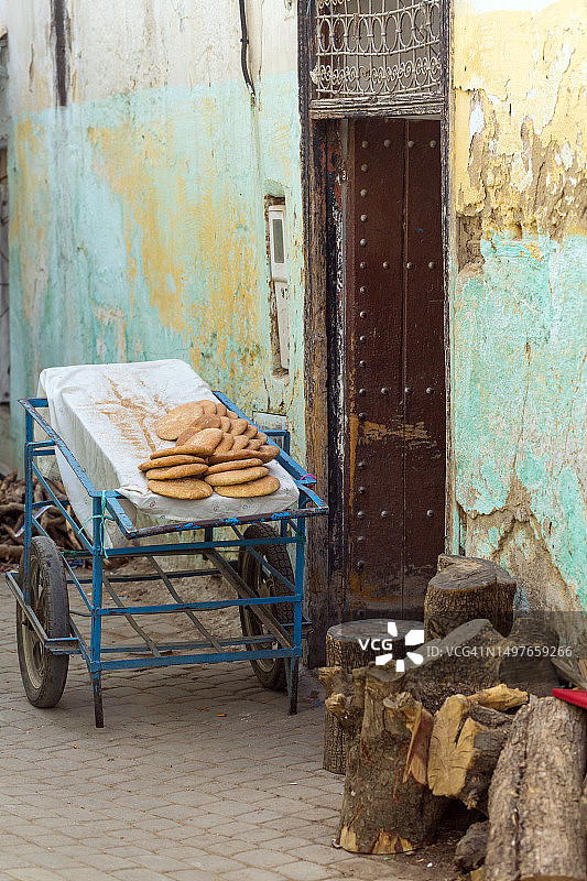 穆莱·伊德里斯·泽尔洪，中阿特拉斯山脉，摩洛哥，北非图片素材
