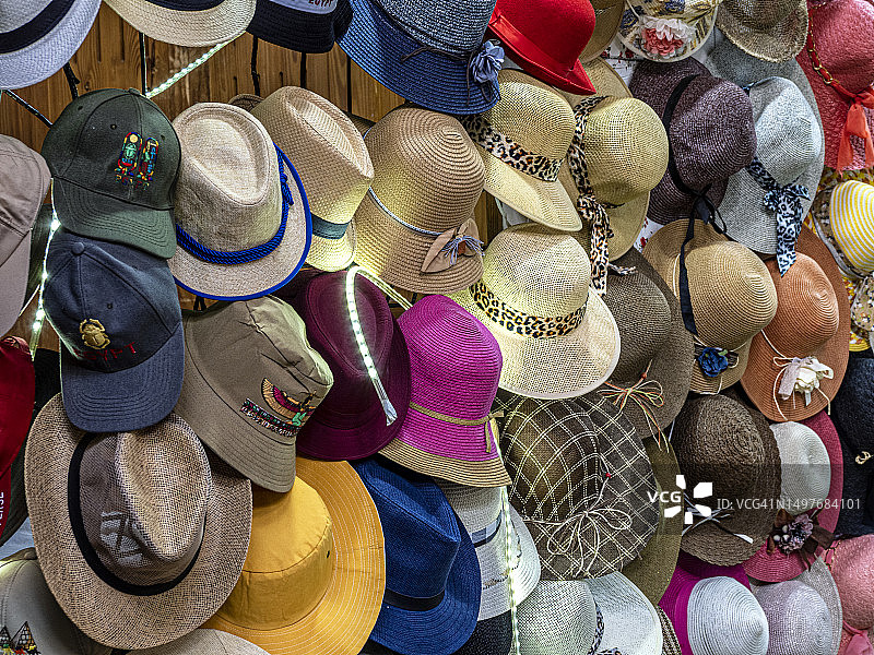 埃及街头的帽子店图片素材