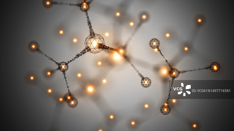 数字分子结构概念图片素材