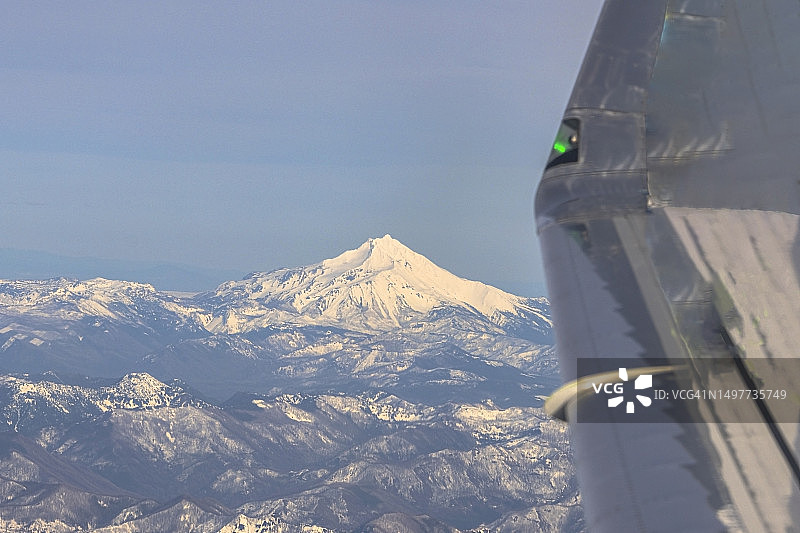 从飞机上拍摄的杰斐逊山图片素材