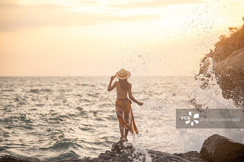 海上旅行者图片素材