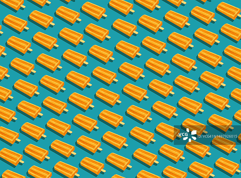 橙色冰棒图片素材