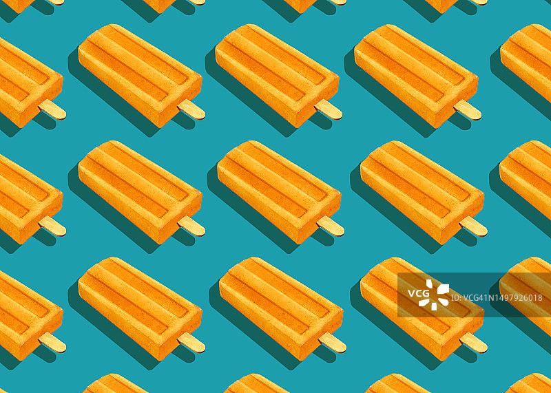 橙色冰棒图片素材