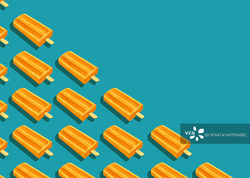 橙色冰棒图片素材