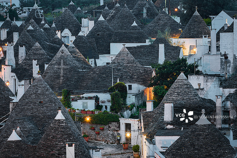 意大利阿尔贝罗贝洛特鲁利房屋历史中心图片素材