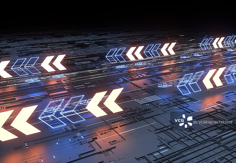 蓝色信息高速公路图片素材