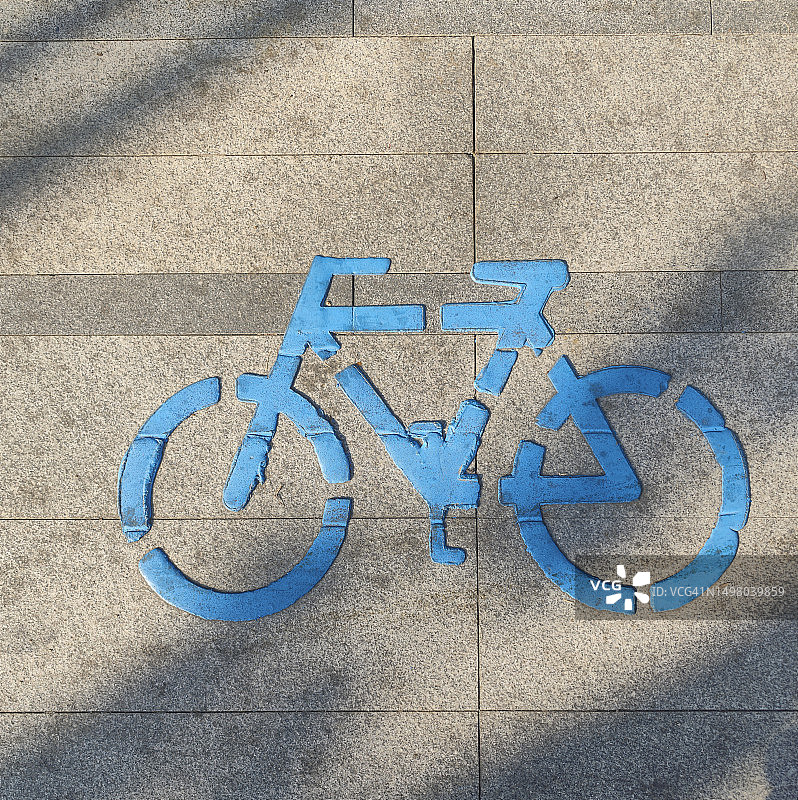 道路上的自行车道图片素材