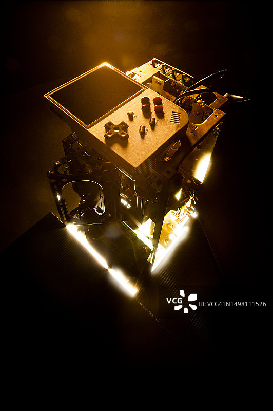 90年代复古平台视频游戏概念图片素材