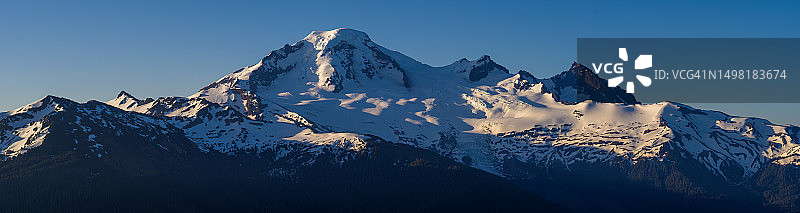 贝克山和科尔法克斯黑山峰航拍图片素材