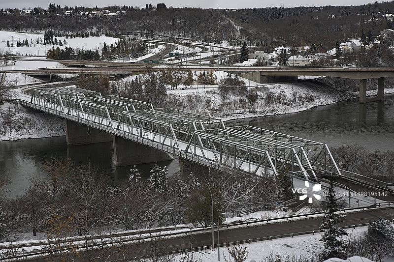 冬季的河桥图片素材