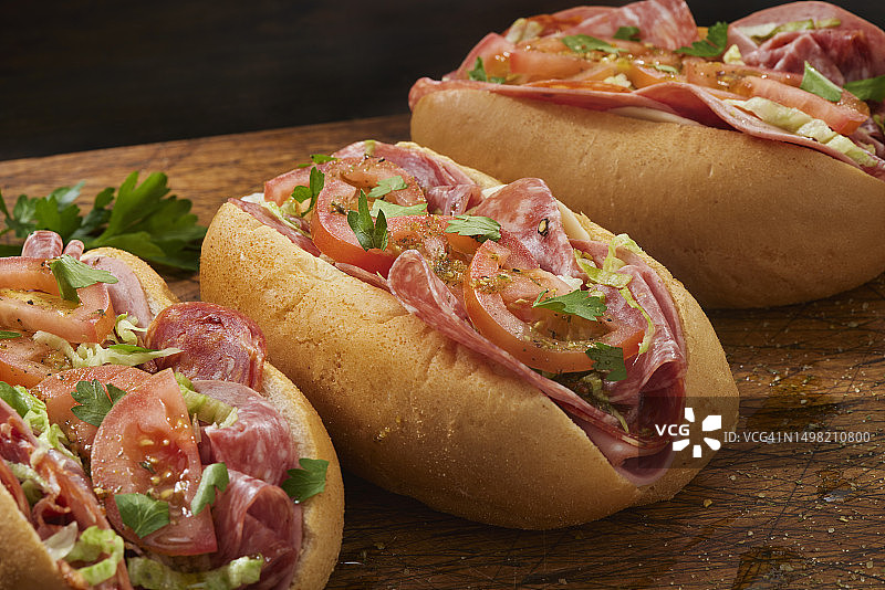 意大利碎肉三明治图片素材