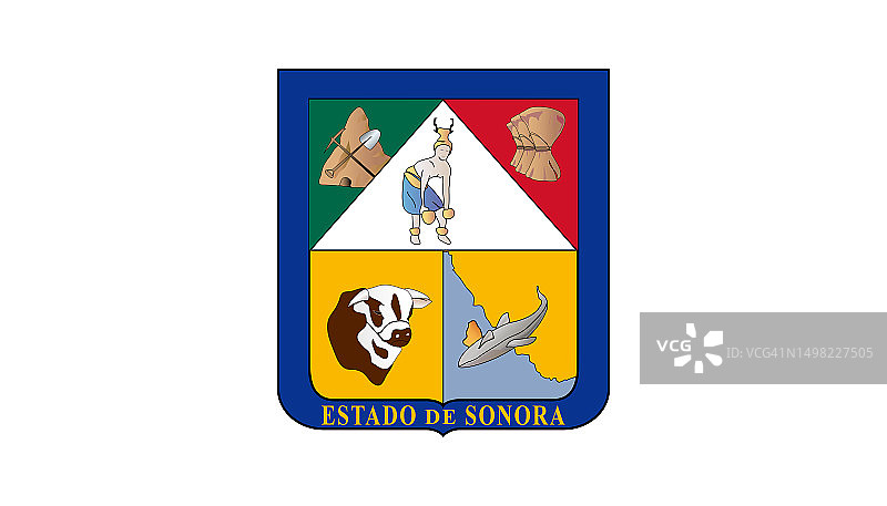 索诺拉州旗。墨西哥州旗图片素材