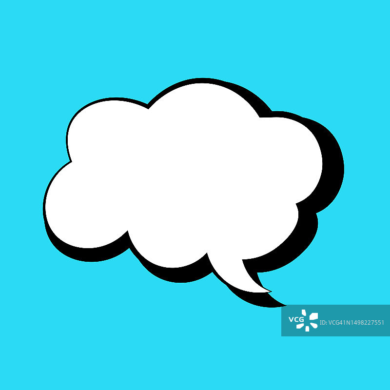 卡通云朵对话框图标插画图片素材