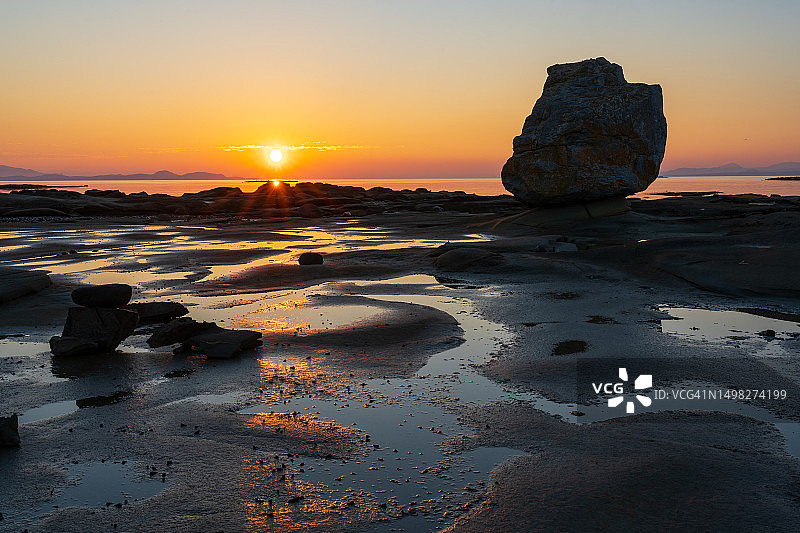 霍恩比岛苍鹭岩图片素材