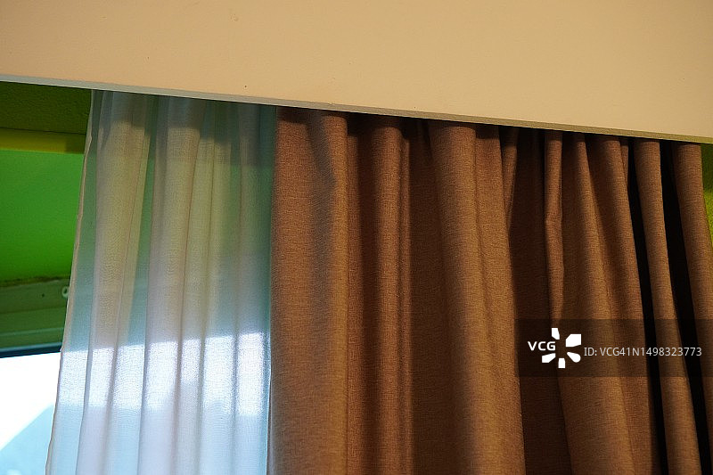 褶皱窗帘图片素材
