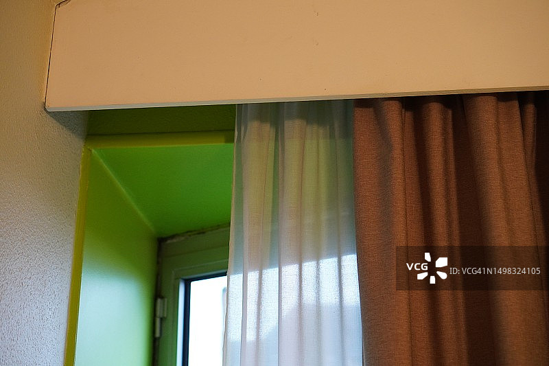 褶皱窗帘图片素材