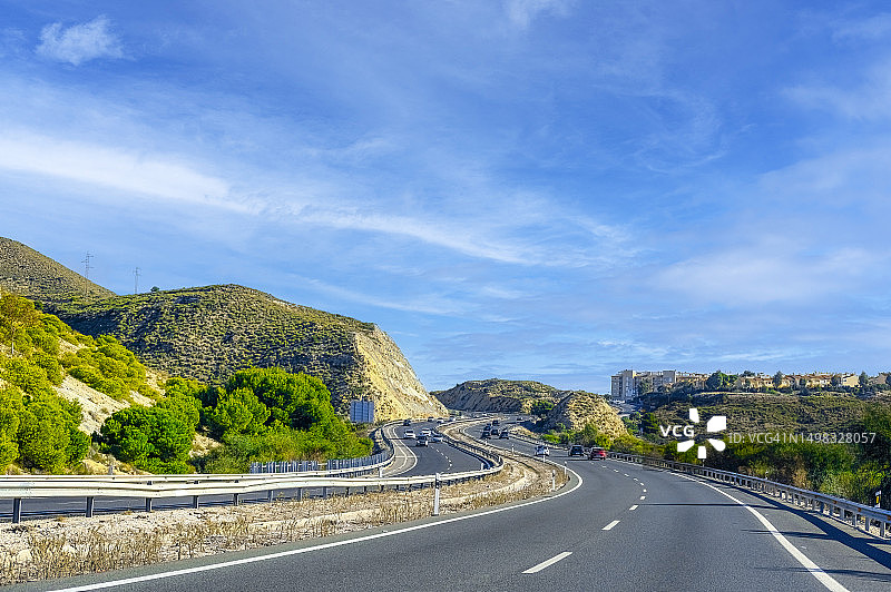 西班牙高速公路图片素材