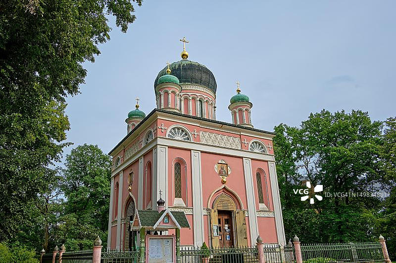 德国勃兰登堡波茨坦亚历山大·涅夫斯基纪念教堂图片素材