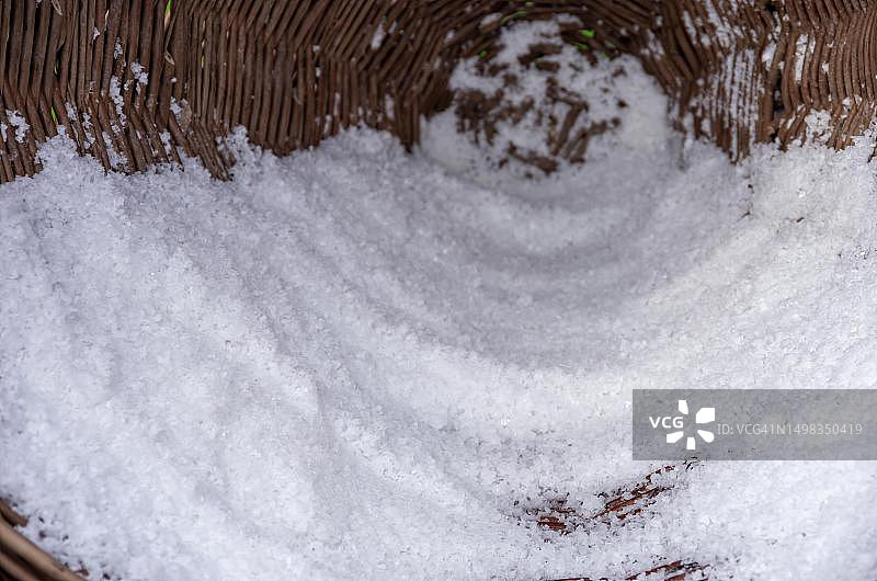 手工盐：德国图林根州的Bad Frankenhausen盐场图片素材