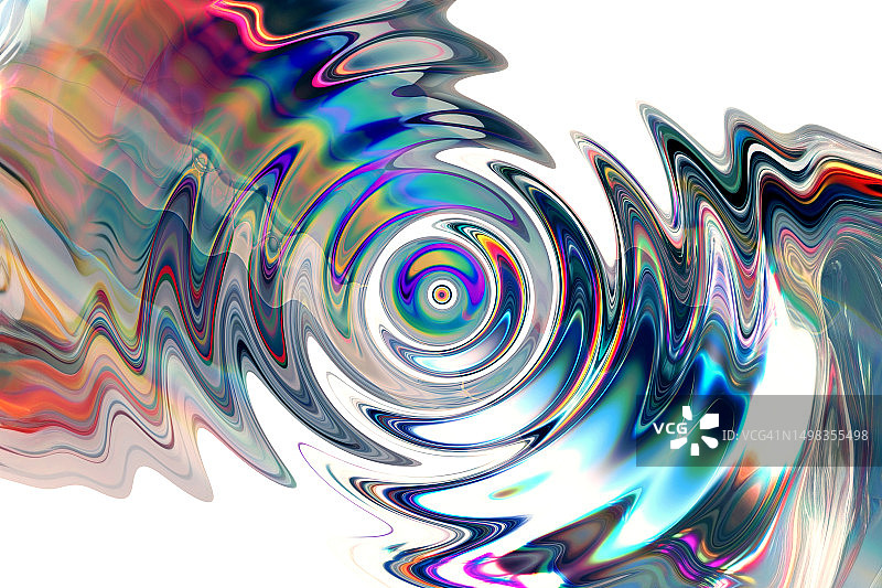 抽象霓虹模糊漩涡波浪曲线柔和涟漪圆形扭曲运动形状背景图片素材