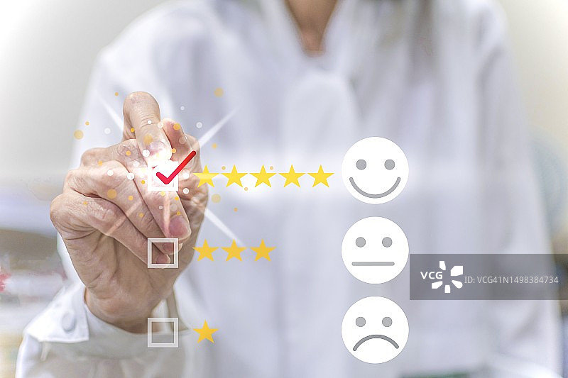 评审、评级满意度概念、客户体验概念、卓越概念、五星、金星图片素材