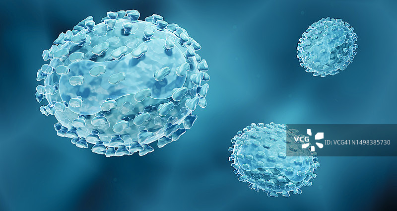 天花病毒颗粒，图示图片素材