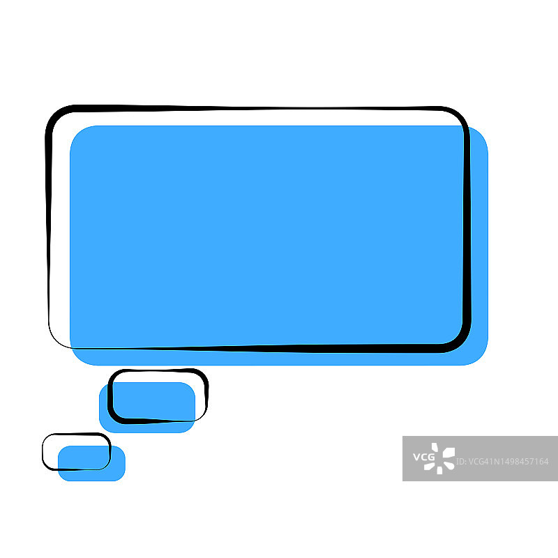 卡通云朵对话框图标插画图片素材