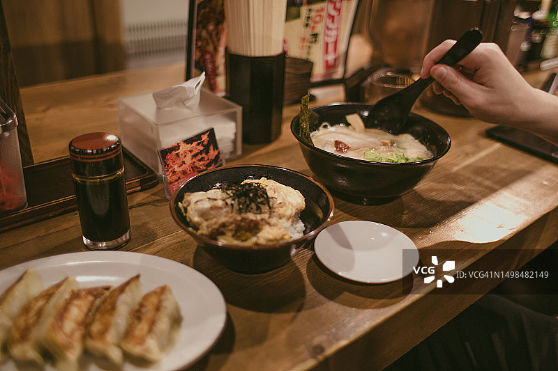 东京拉面和饺子图片素材