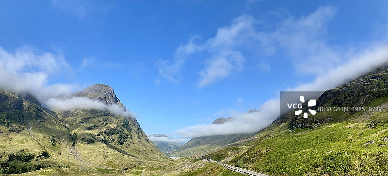 对着天空的全景景观图片素材