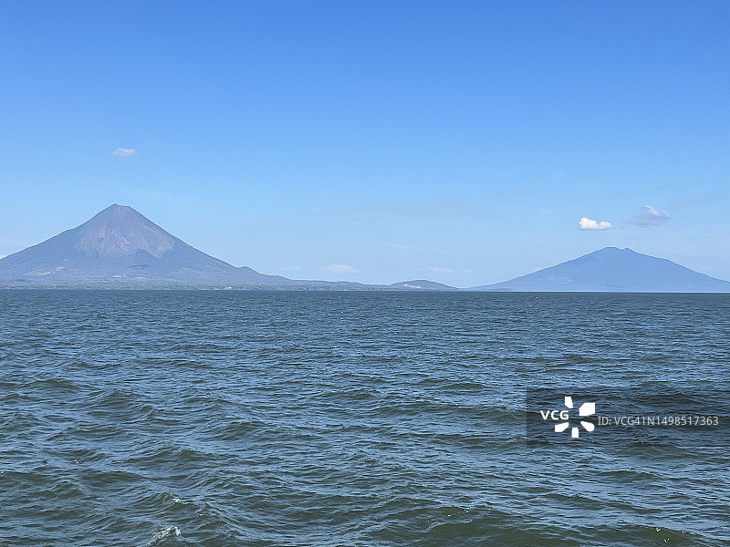 里瓦斯壮丽的海景和山脉，尼加拉瓜图片素材